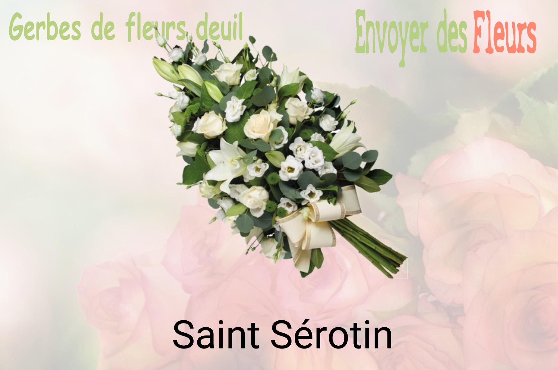 Gerbe de fleurs de deuil livrée à Saint-Sérotin